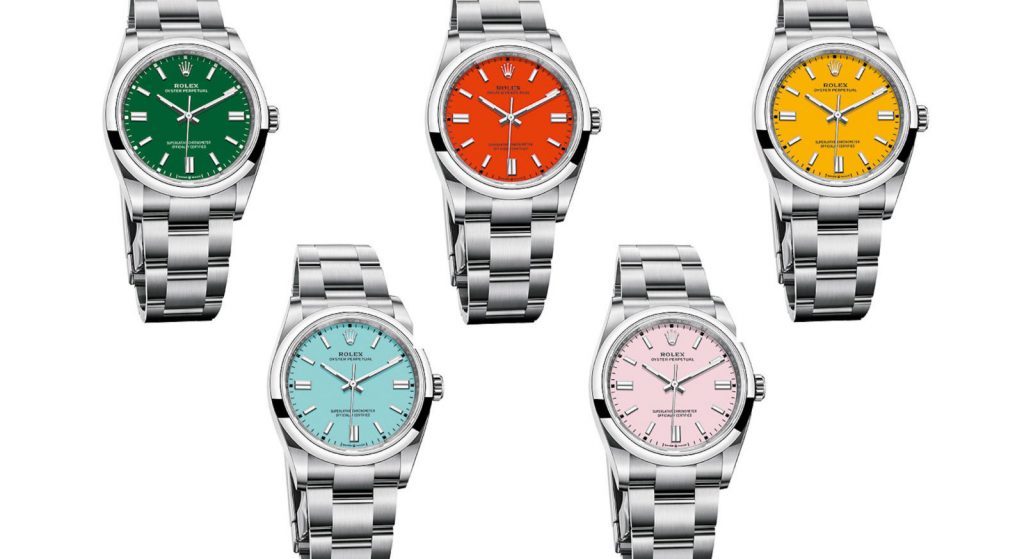 The cheap Rolex Oyster Perpetual fake watches in 36 mm are equipped with Swiss automatic movement.